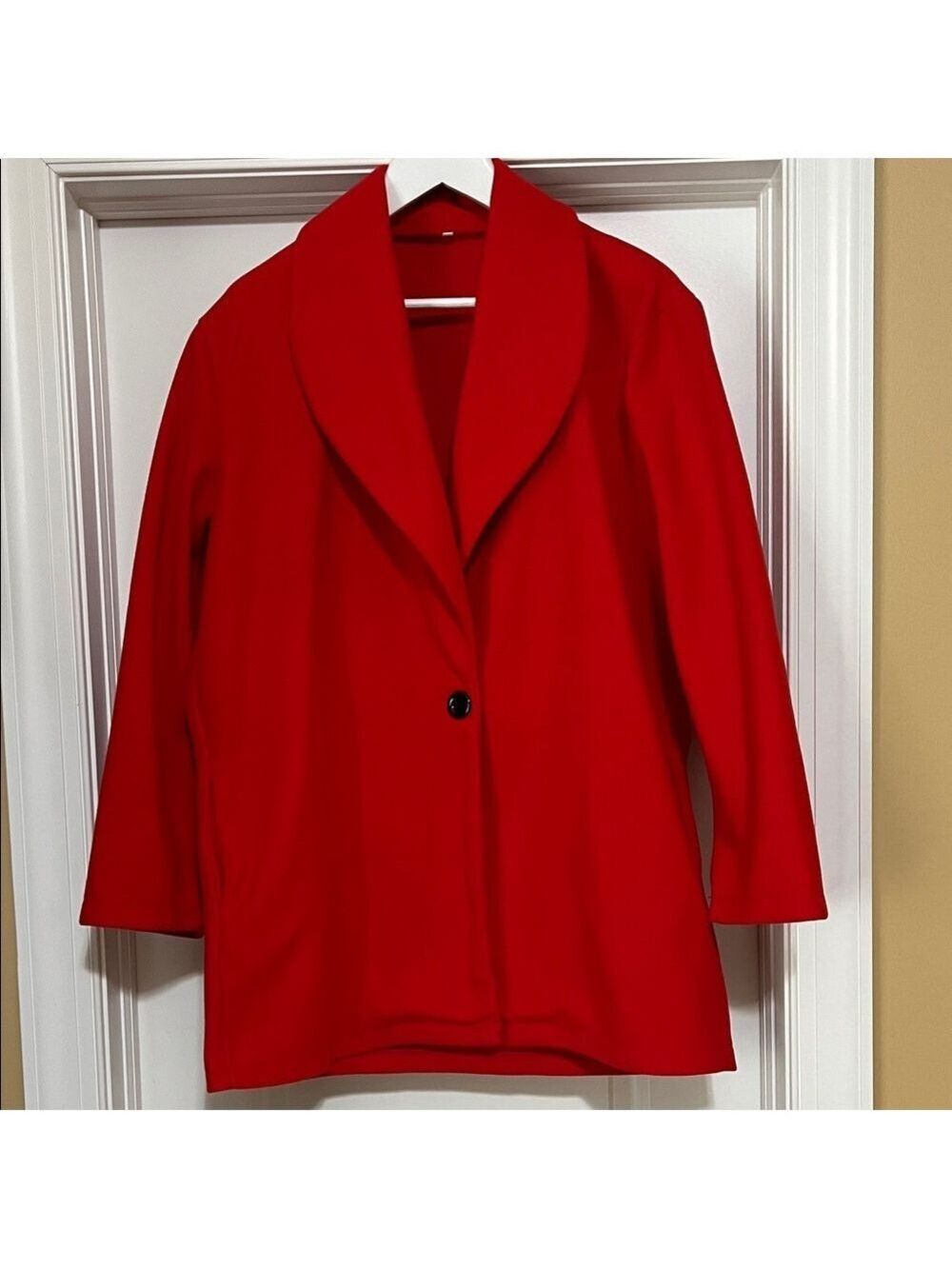 Elegant Bright Red Women's Coat Topper. XL. Poly/cotton blend